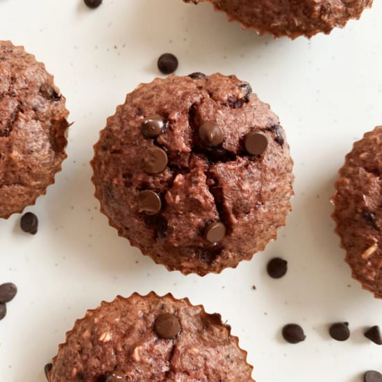 Blender Chocolate Chip Beet Muffins