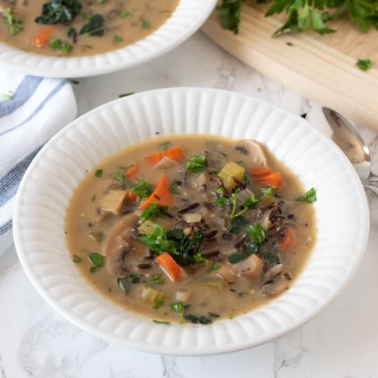 Creamy Mushroom & Wild Rice Soup
