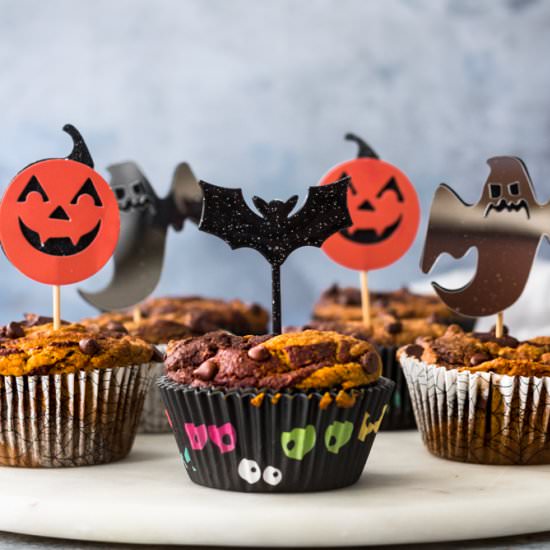 Pumpkin Chocolate Swirl Muffins