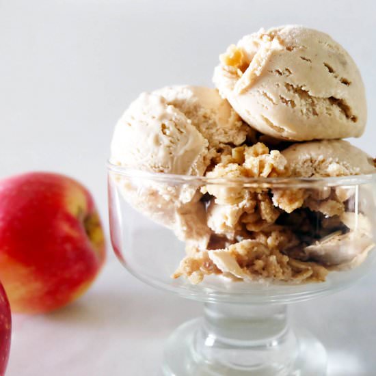 Apple Butter Oat Crisp Ice Cream