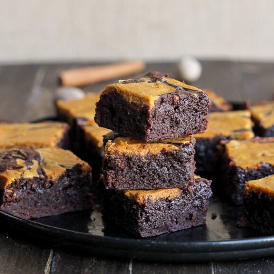 PUMPKIN CHEESECAKE BROWNIES