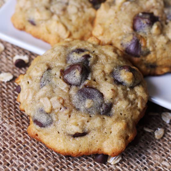 Banana Oatmeal Choco Chip Cookie