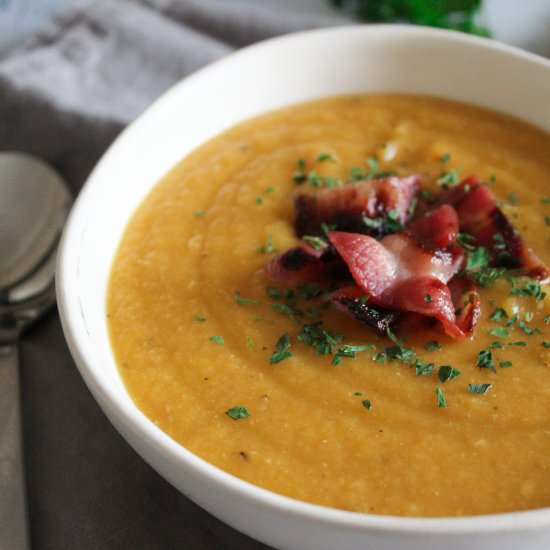 Red Lentil Soup with Bacon