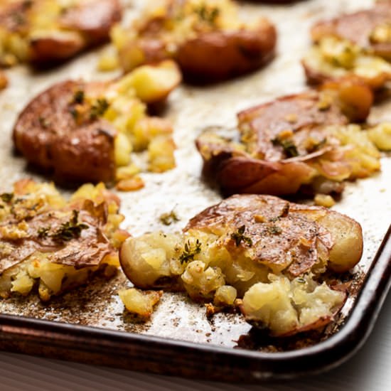 Garlic Smashed Potatoes