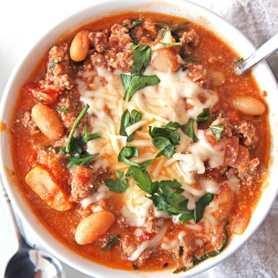 Cheesy Chicken Parmesan Chili