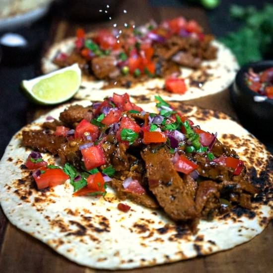 Vegan Carne Asada Tacos