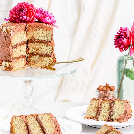 Banana Nutella Cake
