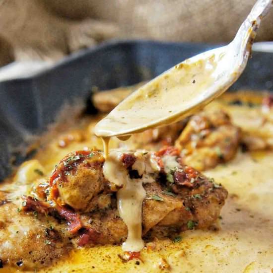 Chicken Thighs recipe garlic sauce