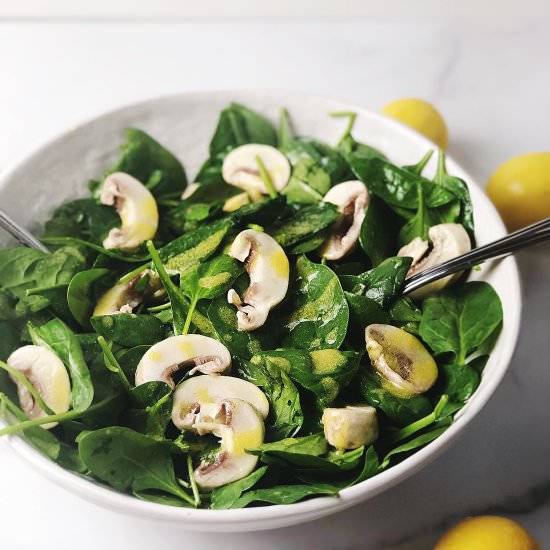 Spinach and Mushroom Salad