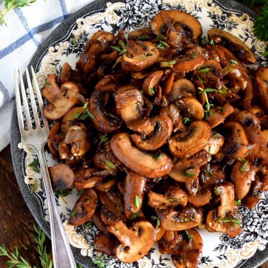 Brown Butter Mushrooms and Shallots