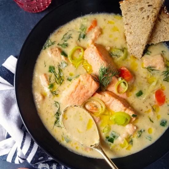 Low Carb Norwegian Fish Soup