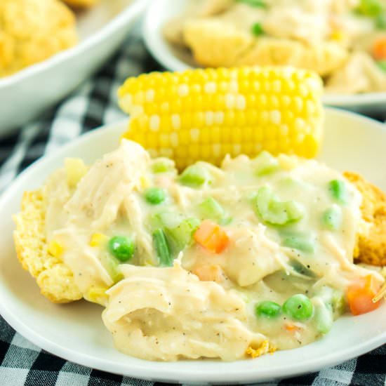 Inside Out Chicken Pot Pie