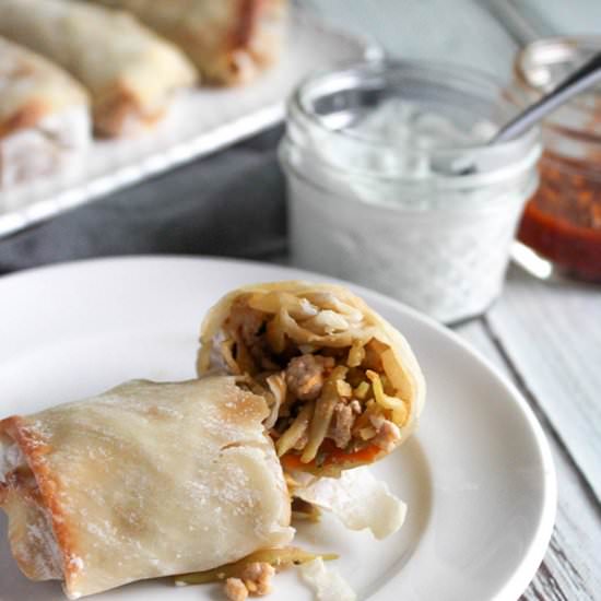 Buffalo Chicken Egg Rolls