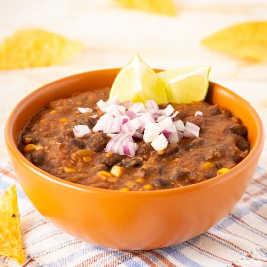 Vegan Chocolate Black Bean Chili