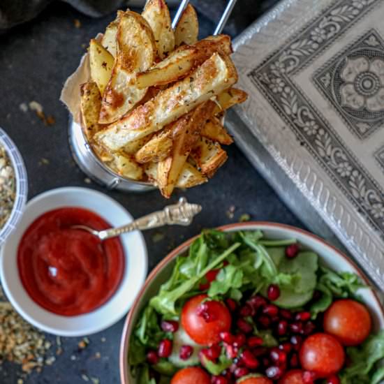 Baked rosemary garlic potato wedges