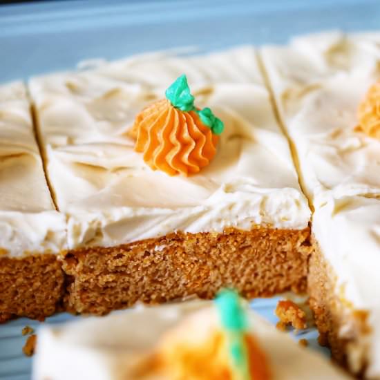 Keto Iced Pumpkin Sheet Cake
