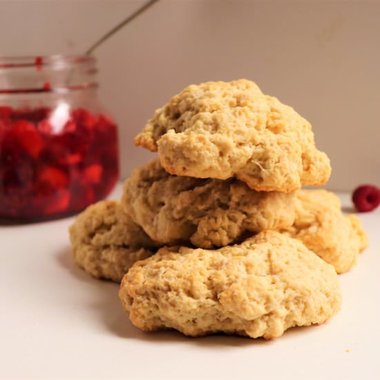 Scones with Raspberry Apple Compote