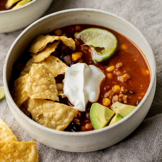 Turkey Taco Soup