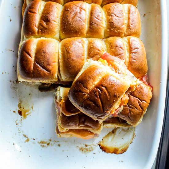 Hot Turkey Sliders with Cheese