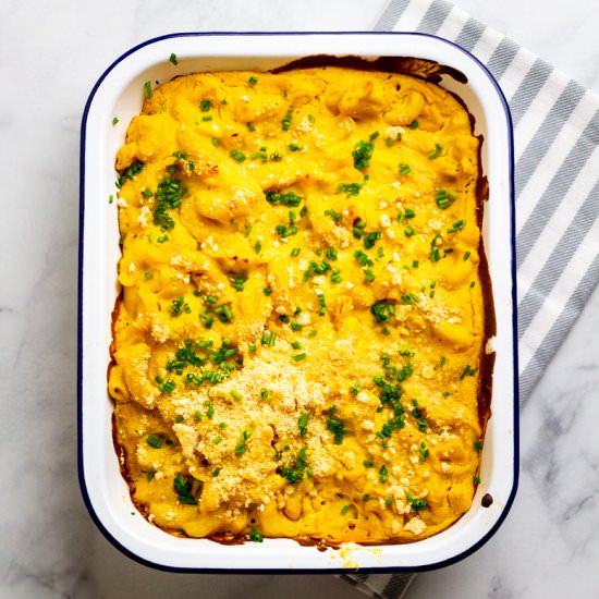 vegan butternut squash mac & cheese