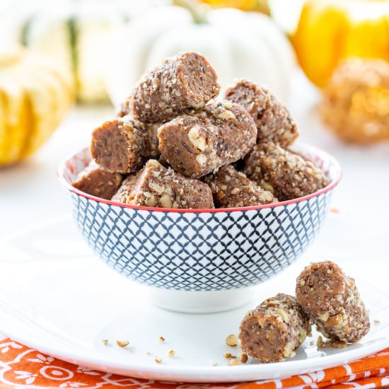 Pecan Pumpkin Spice Date Rolls