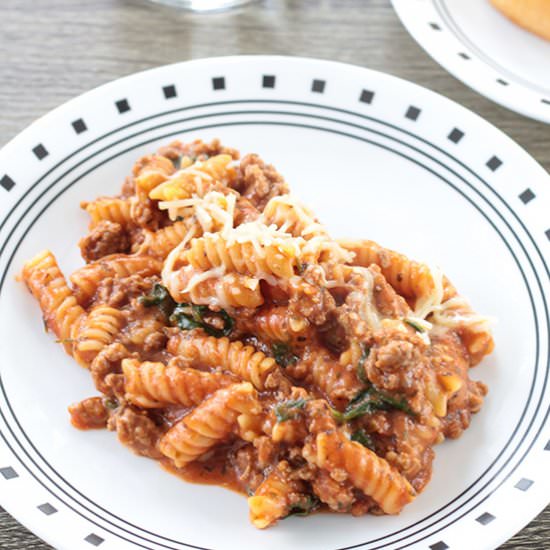 one pot beefy pasta