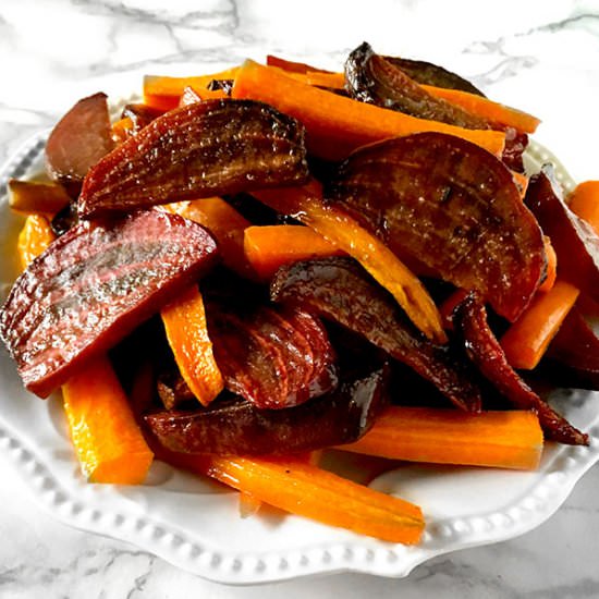 ROASTED BEETS AND CARROTS