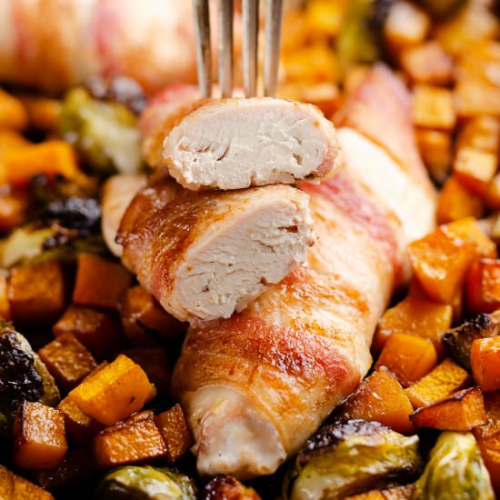 Bacon Chicken Squash Pan Dinner