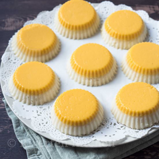 Puto with Leche Flan (Steamed Cake)
