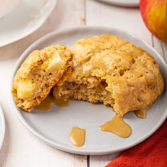Apple Scones w/ Brown Sugar Glaze
