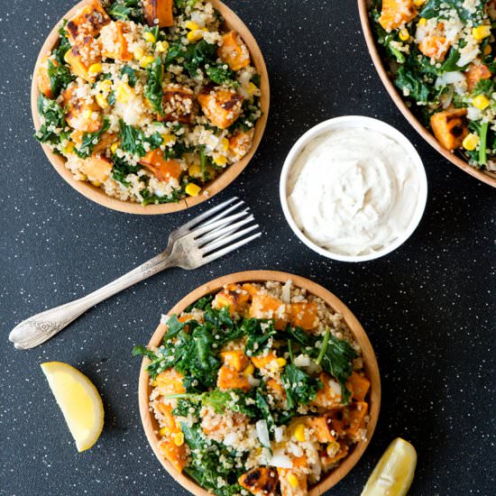 Kale, Sweet Potato, Quinoa Salad