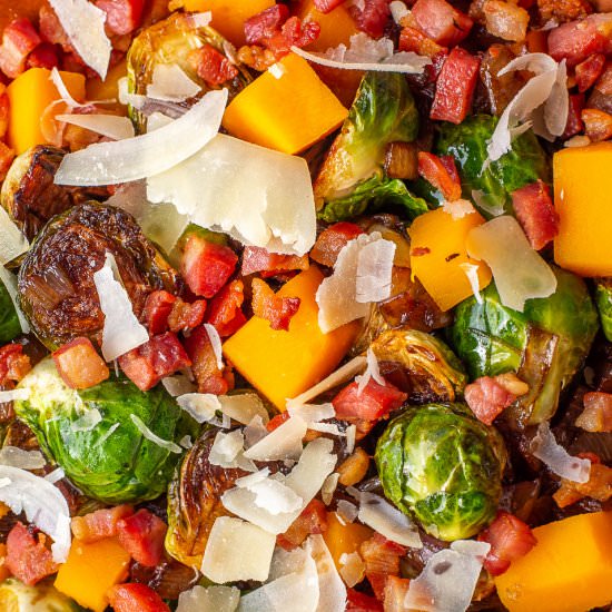 Kabocha and Brussels Sprouts Salad