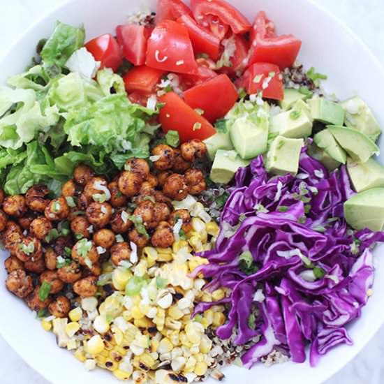 BBQ Chickpea-Quinoa Bowls