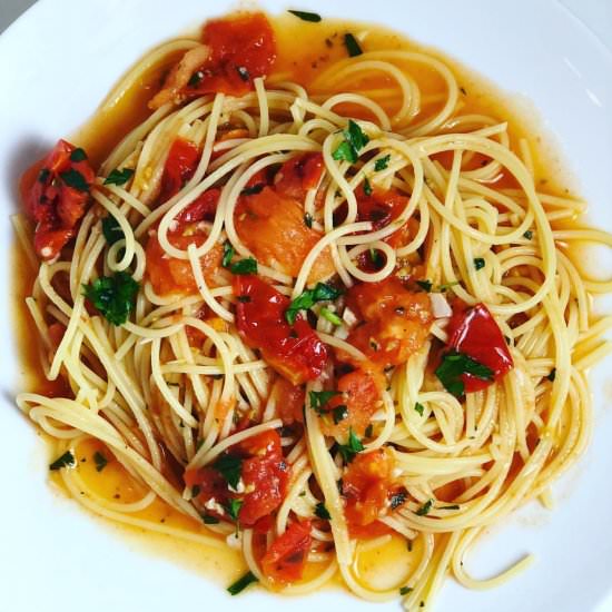 Pasta with Tomato & Anchovy Butter