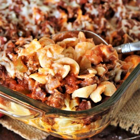 Hamburger Noodle Bake
