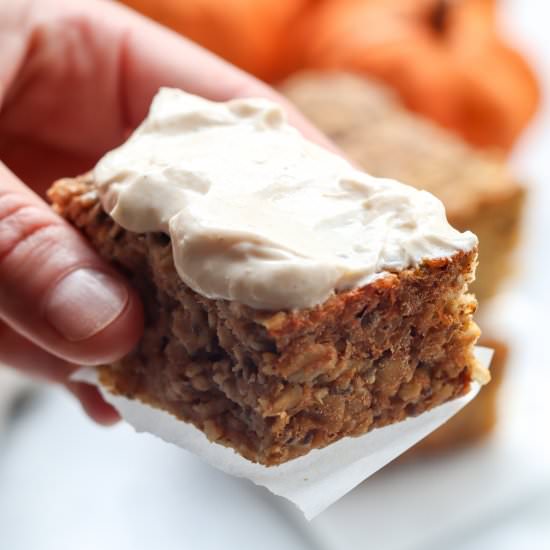 pumpkin spice banana oat bars