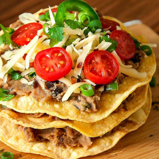 Vegetarian Bean Tostadas