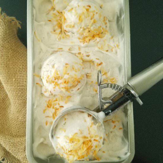 No Churn Keto Coconut Ice Cream