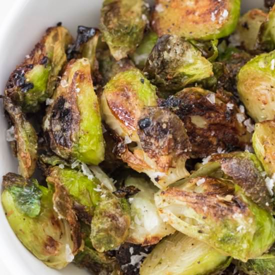 Crispy Maple Roasted Brussels Sprouts