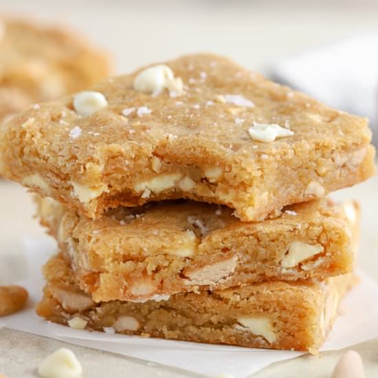 Caramel White Chocolate Blondies