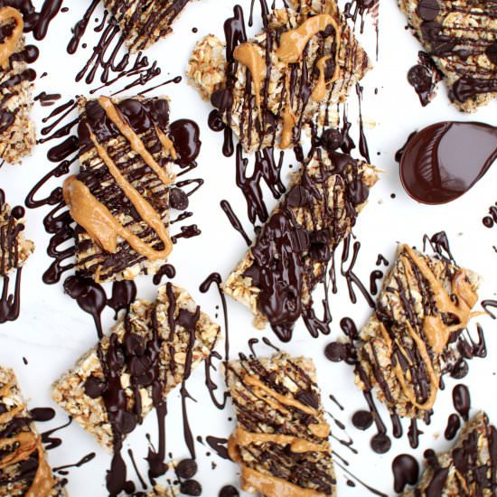PB & Chocolate Granola Bars