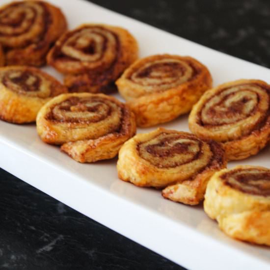 Cinnamon Sugar Puff Pastry Pinwheel