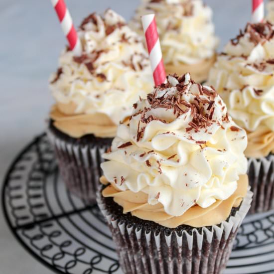 Chocolate mocha latte cupcakes