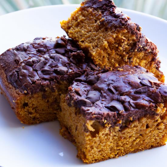 Chocolate Swirled Pumpkin Bars
