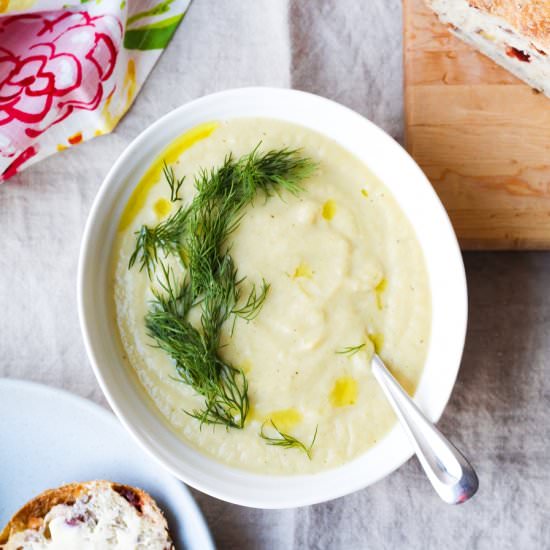 Cauliflower, Fennel, Apple Soup