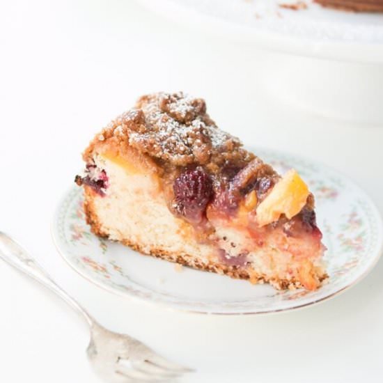 BLACKBERRY PEACH COBBLER COFFEE CAKE