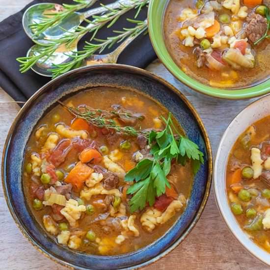 Instant Pot Beef And Vegetable Soup