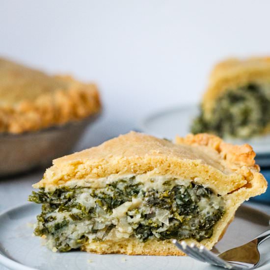 Kale, Asiago and Potato Pie