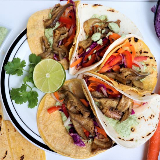 Wild Oyster Mushroom Tacos