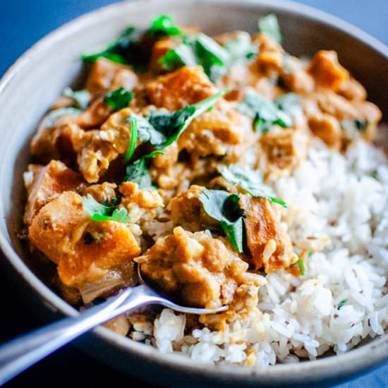 Pumpkin Chickpea Sweet Potato Curry